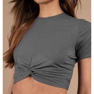 Tobi grey crop top